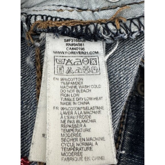 2.1 Denim Y2K Distressed Jean Shorts Daisy Dukes Low Rise 29 Preppy Grunge Apple - Picture 4 of 7